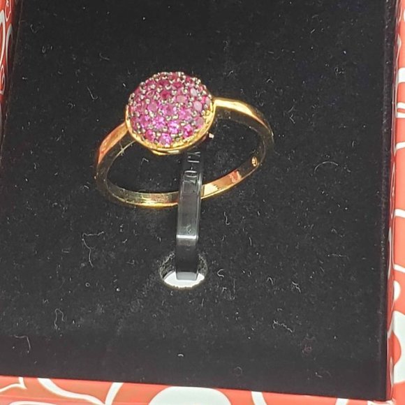 PEERMONT JEWELRY Jewelry - Brand New Peermont Jewelry 18k gold plated ring with pink cubic zirconia stones